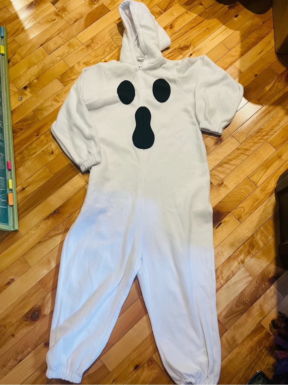 White Ghost Hooded Kids or women Costume Onesie size small